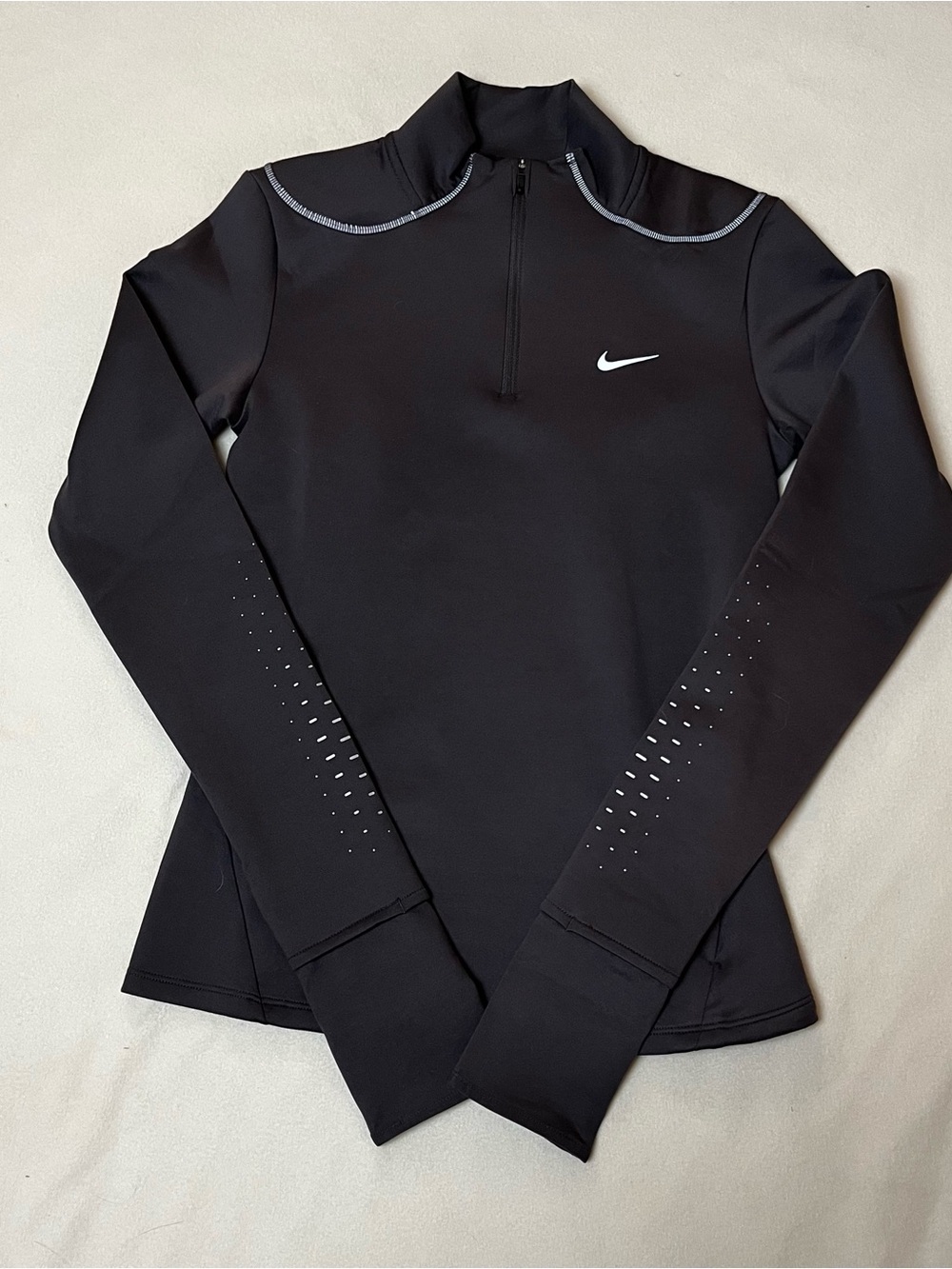 Nike Grey Therma-Fit ADV Women's Long-Sleeve Half-Zip Performance Top - Picture 2 of 12